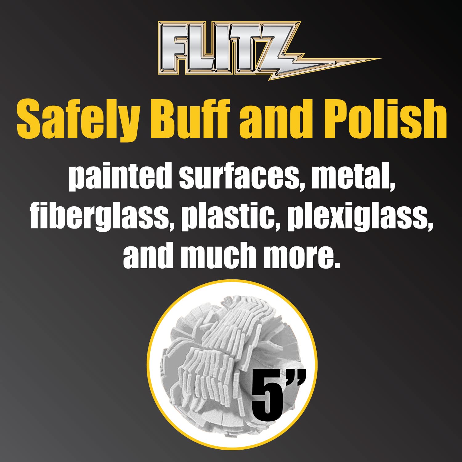 Flitz Car Buffing Kit (Basic) - USA-Made Car Care Kits for Vehicles - Includes 1lb Polish, 5" Buff Ball & 4 Microfiber Cleaning Cloths - Car Polishers and Buffers Kit to Remove Rust, Oxidation, & Mor