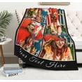 thumbnail image 3 of Custom Blanket with Photos Text, Personalized Blanket with Pictures Aniversary Gifts for Mom, Dad,Families,Boyfriend,Girlfriend,Kids, Christmas Blanket., 3 of 6