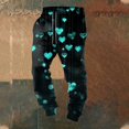 thumbnail image 2 of Mepaouo Men's Sweatpants Athletic Traning Track Pants Joggers Love Heart Trousers with Pocket(Blue,XL), 2 of 4