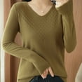 thumbnail image 5 of Sevevn Sweaters for Women Women's Fashion Casual V Neck Solid Color Loose Base Knitted Sweater Top Gift for Adults, 5 of 6
