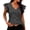 C-Black145, variant on V Neck T Shirts For Women Striped Tee Flutter Sleeve Loose Fit Casual Summer Daily Wear Versatile Tops