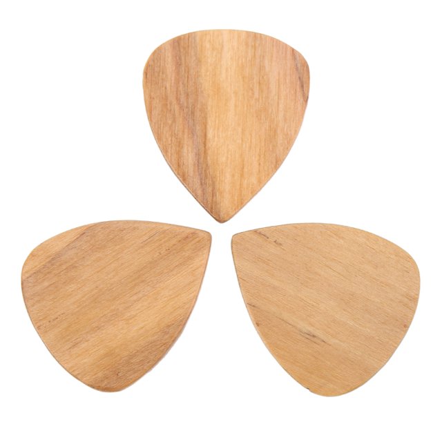 Guitare String Pics, Guitare Pics en Bois Durable Forme Standard 3PCS Non Slip pour Instruments à Cordes