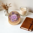 thumbnail image 5 of Never Withered Forever Flower in Glass Cover, Luxury Mother'S Day Gift for Mom with Exquisite Base Decoration, Purple, 5 of 9