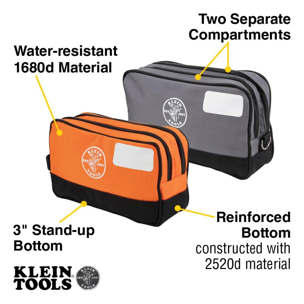Klein Tools Double Zipper Tool Bag, 2-Pack