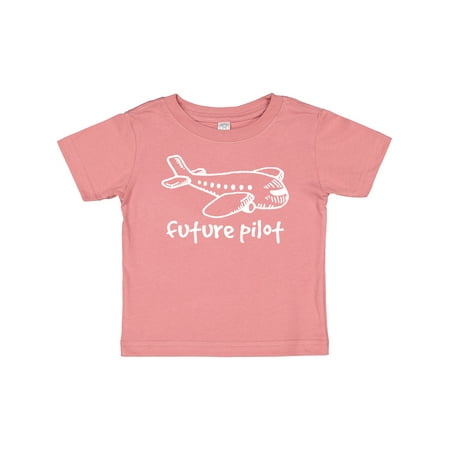 

Inktastic Future Pilot Airplane Doodle Plane Boys or Girls Baby T-Shirt