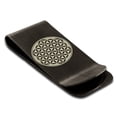 thumbnail image 1 of Stainless Steel Flower of Life Engraved Money Clip Credit Card Holder, 1 of 2