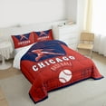 thumbnail image 3 of jejeloiu Boys Baseball Game Bedding Comforter Set,Chicago City Twin Comforter Sets,Red Blue White Bedding Set For Teens Boy,Microfiber Bedroom Decor Reversible,2-Piece, 3 of 8