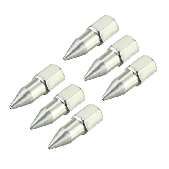 Unique Bargains 1/8" NPT Grease Fitting Standard Grease Type Nozzle Zinc Plated Silver Tone 6Pcs
