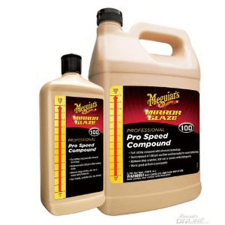 Meguiar?s Mirror Glaze Pro Speed Compound ? Removes Deep Scratches & Severe Swirls ? M10001, 1 gallon