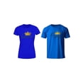 thumbnail image 2 of Playera En Duo Para Parejas De Queen y King 14 De Febrero San Valentin Color Azul Talla Chica Marca Emil SaEs, 2 of 4