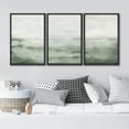 thumbnail image 3 of IDEA4WALL Framed Canvas Print Wall Art Set of 3 Pastel Abstract Sage Green Minimalist Pattern Nature Wilderness Modern Art Decorative Neutral Artwork for Home Decor - Black 16"x24"x3, 3 of 5