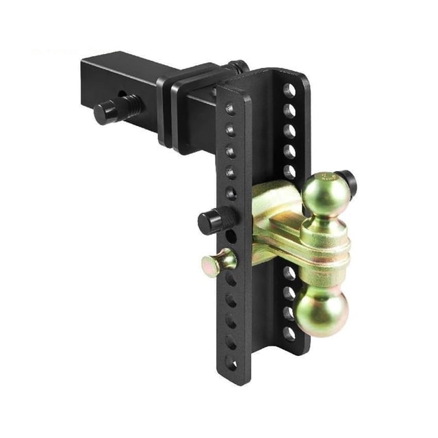 Support à Bille d'Attelage de Remorque Réglable avec Récepteur de 2,5 Pouces, Tube Plein, Serrure à Clé, 14500 Lb, Boules de Remorquage pour Remorquage de Camion, Résistance Fiable