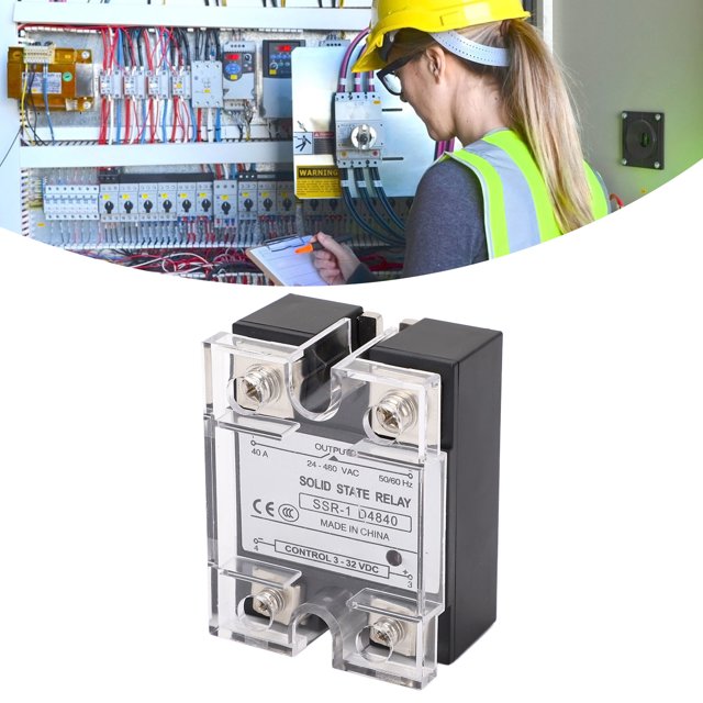 Relais à Semi-Conducteurs, Impact Réduire les Interférences Électromagnétiques 24-480V Compact Haute Résistance Commutation Rapide Cc à AC SSR pour les Machines-Outils CNC
