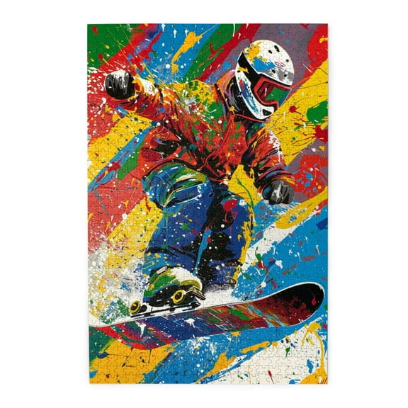 1000 pcs Ski athlete Wooden Puzzles 1000 Piece,Challenging Brain Exercise,Stress relieving pleasure,Classic Ski athlete Modern Art Puzzle,for Puzzle Lovers Gifts,Creative Activity Hobbies for Adults