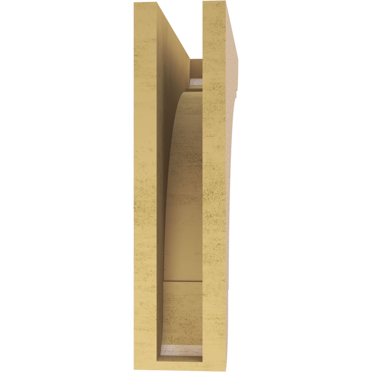 4"W x 16"D x 16"H Thin Olympic Rough Cedar Woodgrain TimberThane Corbel, Primed Tan