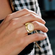Avaner Elastic Strap Ring Watch for Women: Analog Quartz Flexible Size Ring Watch for Christmas Gift