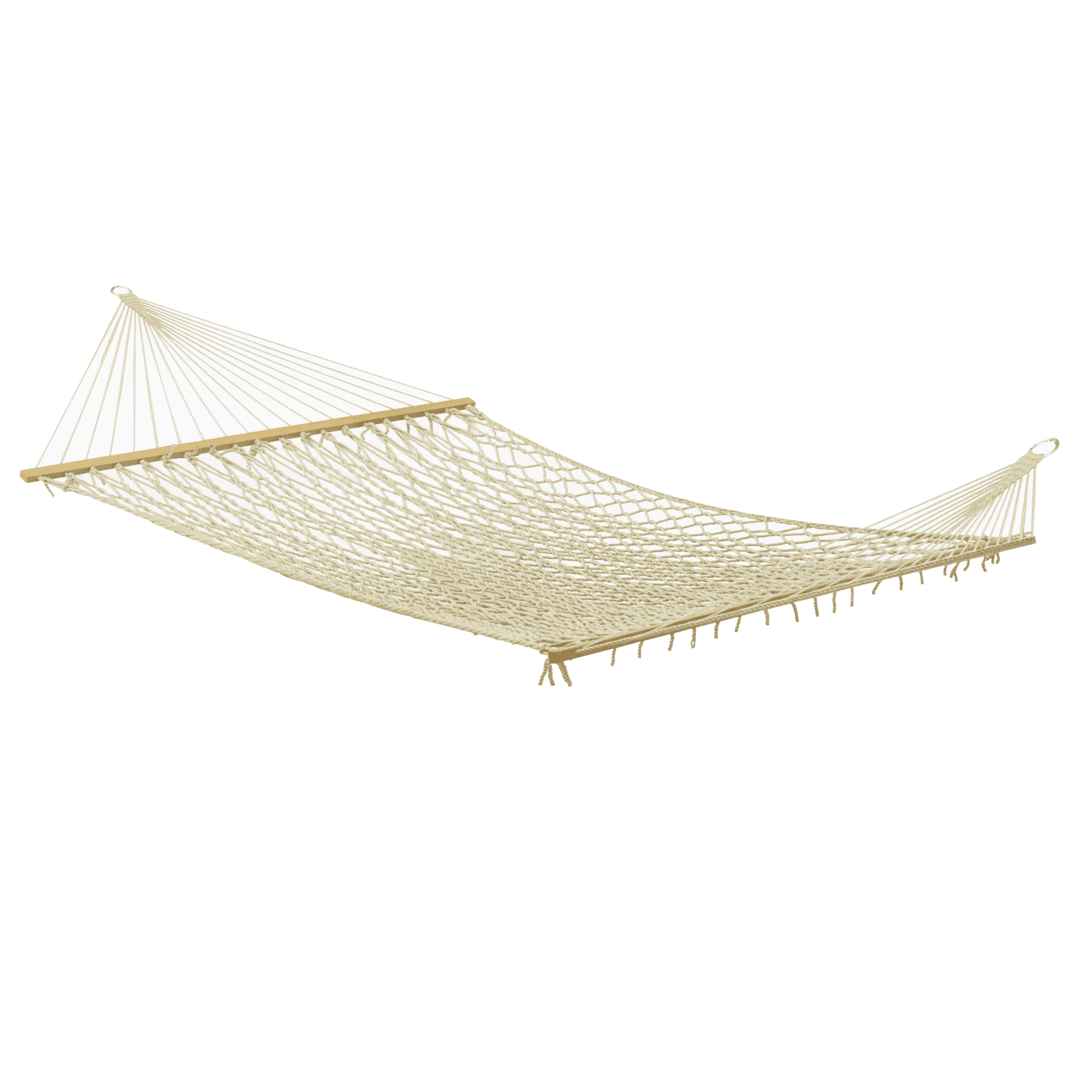 Fab Habitat Rope Recycled Polyester Hammock - Miami - Natural - Indoor/Outdoor, Quick Dry, 2 Person 400 lbs Capacity - Patio, Poolside, Backyard, Garden, Beach, Balcony - 12-14 ft Adjustable