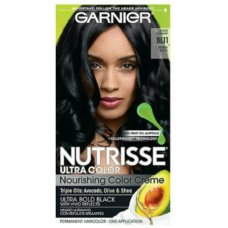 Garnier Nutrisse Ultra Color Haircolor, Jet Blue Black [BL11] 1 ea (Pack of (Best Jet Black Hair Dye Brand)
