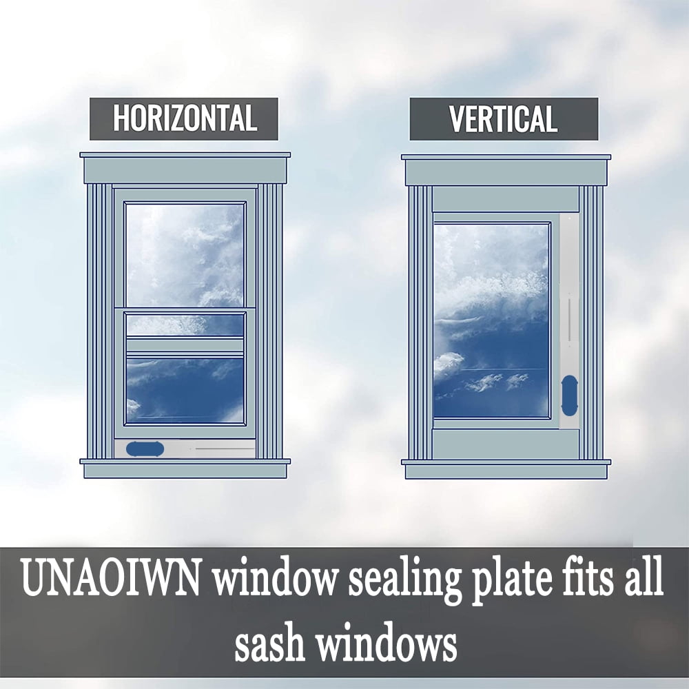 Kxuhivc Portable Air conditioner Window Kit, Adjustable Vertical/Horizontal Sliding Window Kit Plate for AC Unit, AC Window Vent Kit, AC Window Seal Suitable for 5.9” AC Exhaust Hose