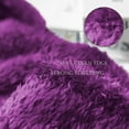 thumbnail image 6 of Exclusivo Mezcla Plush Fuzzy Large Fleece Throw Blanket (50" x 70", Purple)- Soft, Warm and Lightweight, 6 of 8