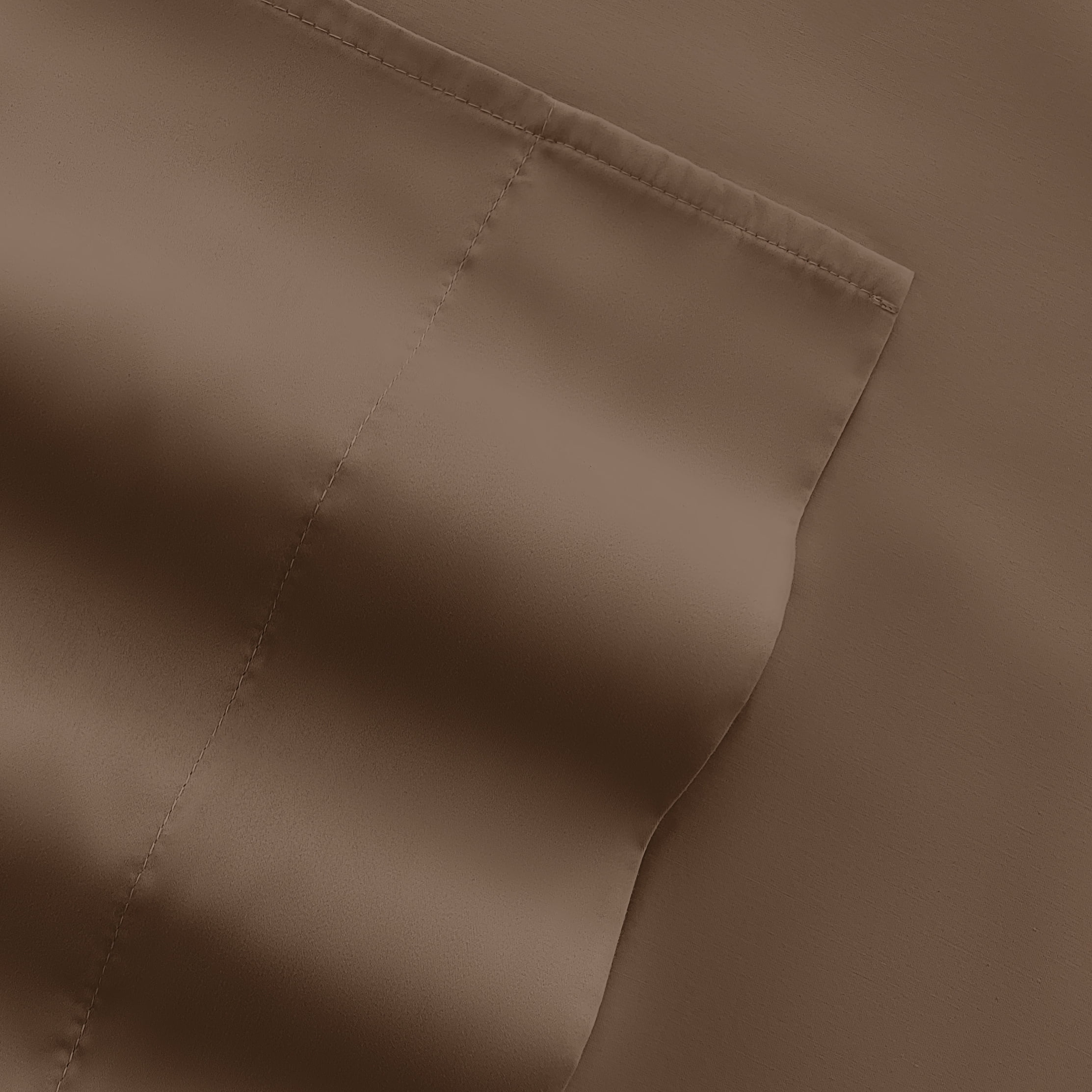 California King, Taupe Solid Microfiber 6 Piece Bed Sheet Set, by Noble Linens