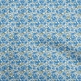 thumbnail image 1 of oneOone Georgette Viscose Medium Blue Fabric Florals Diy Clothing Quilting Fabric Print Fabric By Yard 42 Inch Wide, 1 of 5