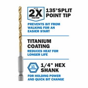 HART 10-Piece Hex Shank Titanium Drill Bit Set