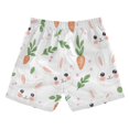 thumbnail image 2 of Kids' Beach Pants Comfortable Swim Trunks White Rabbits and Carrots Shorts for Pool Vacation and Lounge Wear X-Small, 2 of 8