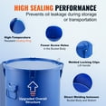 thumbnail image 4 of KFFKFF 8 Gallon Fryer Oil Disposal Caddy, Durable Carbon Steel Grease Bucket with Anti-Rust Coating, Secure Lid, Clamps, and Filter Bag for Safe Hot Cooking Oil Transport, Blue, 4 of 9