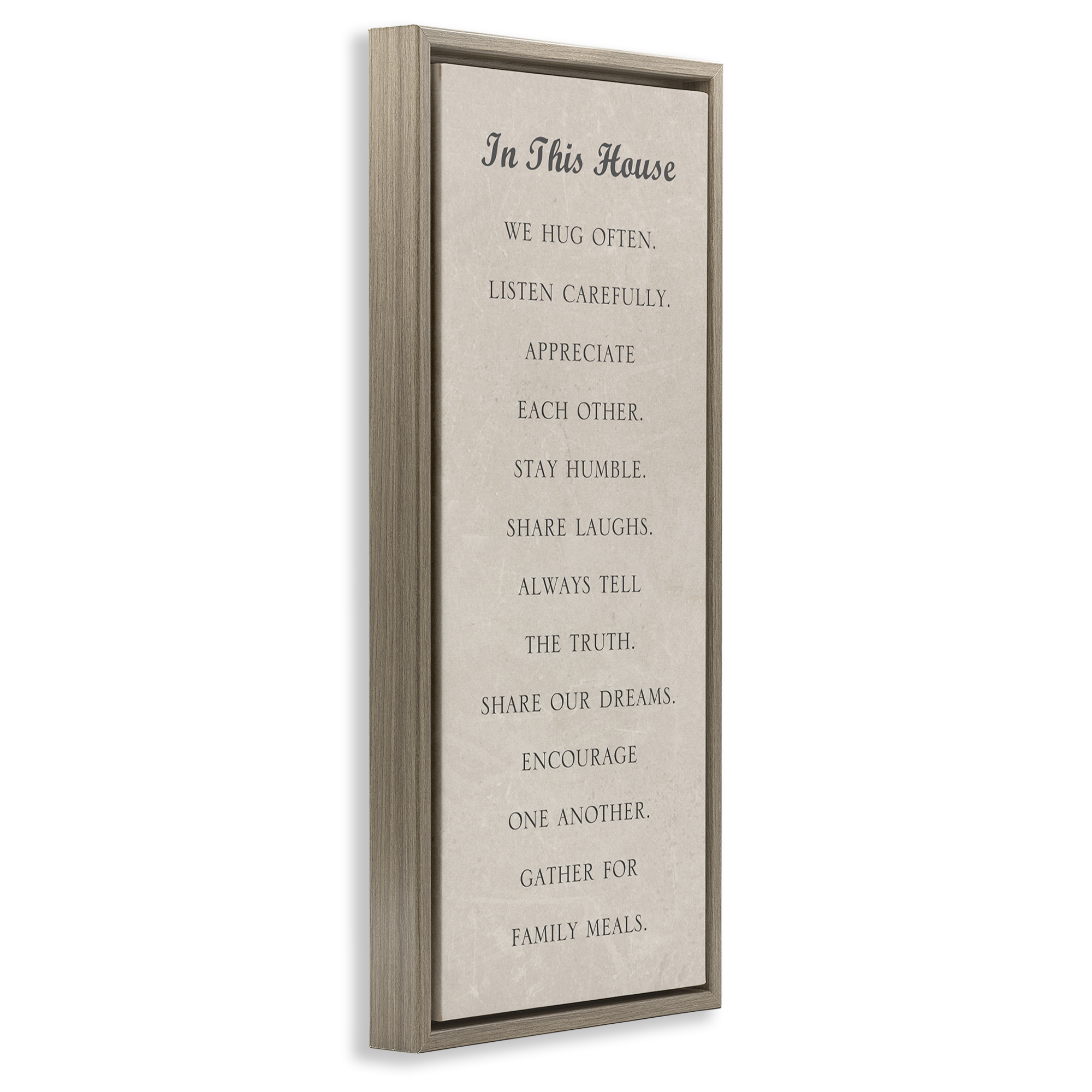 Stupell Industries Family Love Phrases Typography Painting Brown Floater Framed Art Print Wall Art, 15 x 31