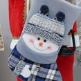 thumbnail image 4 of Christmas Knitted Stockings, Fabric Decorative Bags with 3D Snowman Design, Ideal for Candies Gifts, Festive Xmas Tree Fireplace Decor, Christmas Eve Ornament, 4 of 4
