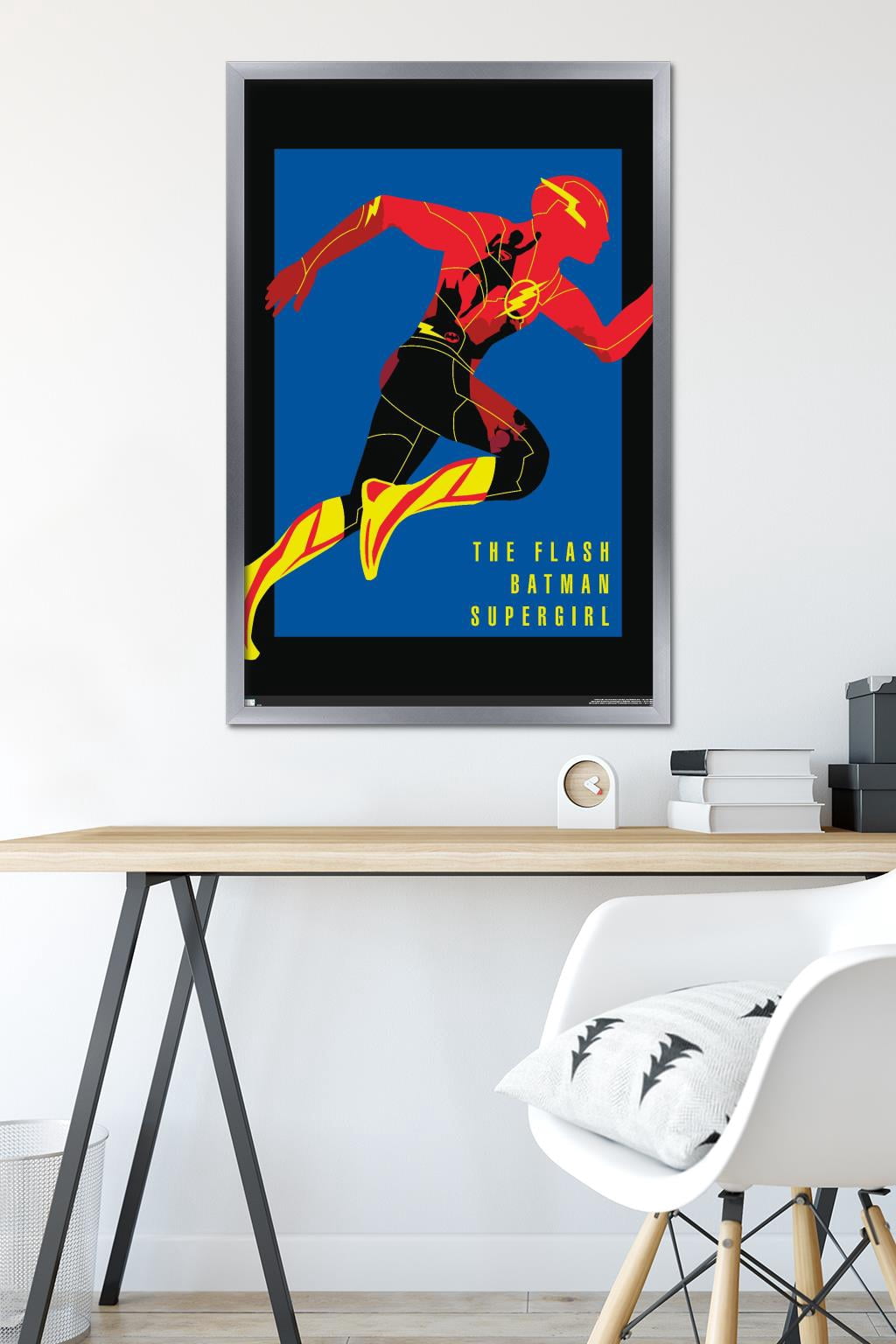 DC Comics Movie The Flash - Heroes Wall Poster, 22.375" x 34" Framed