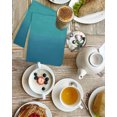 thumbnail image 4 of Teal Blue Ombre Kitchen Dish Towels for Drying Dishes Set of 4, Modern Abstract Gradient Art Waffle Weave Microfiber Hand Tea Bathroom Towels Quick Dry & Absorbent Towel 15.7x23.6, 4 of 7