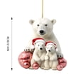 thumbnail image 3 of Christmas Polar Bear Acrylic Pendant Christmas Decoration Pendant Christmas Tree Pendant Car Pendant Holiday Decorations Hangs Home Decor, 3 of 6