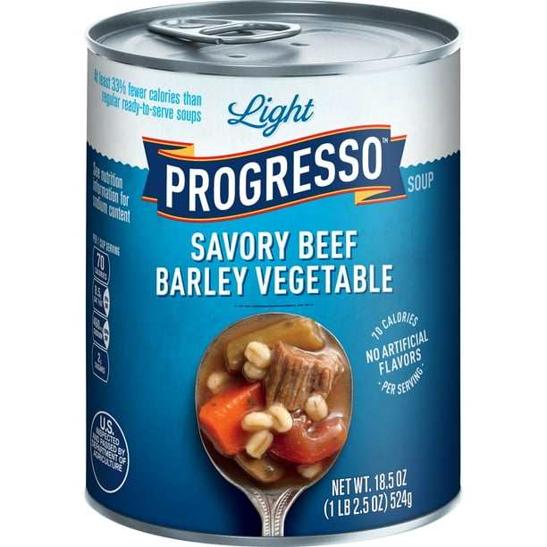 Progresso Light Savory Beef Barley Vegetable Soup, 18.5 oz Walmart