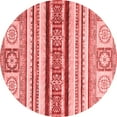 thumbnail image 1 of Ahgly Company Machine Washable Indoor Round Oriental Red Modern Area Rugs, 7' Round, 1 of 4