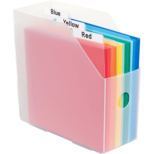 Cropper Hopper Vertical Paper Holder With Dividers, Frost 6X6 Walmart