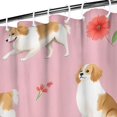 thumbnail image 3 of Cavalier King Charles Spaniels and Flowers Shower Curtain 36"x72" ,Bathroom Decorative Shower Curtains Set with 12 Hooks,Modern Waterproof Washable Shower Curtain, 3 of 6