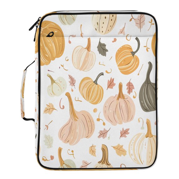 BZSMCE Cute Gourds Pumpkin Pattern Pattern Water-Resistant Filing Folder Binder Organizer Keeper 1.2 Inch 3-Ring 7-Pocket Expanding File