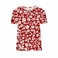 thumbnail image 4 of Fengqque 2025 Women's Sexy Summer Printed Round Neck Regular Fit Top, 4 of 5