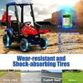 thumbnail image 5 of 12V JCB Ride on Excavator Toy, 4 in 1 Ride on Tractor Truck with Remote Control, Powered Ride on Bulldozer Kids Electric Vehicles with Front Loader Bulldozer, Digger, Adjustable Seat, Red+Blue, 5 of 6