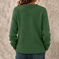 thumbnail image 5 of Dresfit Cardigan Sweaters for Women Crew Neck Knit Chunky Blouses Sweater Button Down Long Sleeve Travel Coats Fall Winter Oversize Open Front Tops L, 5 of 9