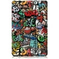 thumbnail image 2 of Allytech Case for Amazon Fire Max 11 Tablet (13th Generation, 2023 Release), Microfiber Inner Hard Back Shell Auto Wake/Sleep Trifold Stand Smart Cover for Fire Max 11 (13 Gen, 2023), Graffiti, 2 of 11