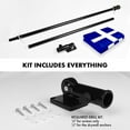 thumbnail image 2 of G128 Combo Pack: 6 Feet Tangle Free Spinning Flagpole (Black) Greece Greek Flag 3x5 ft Printed 150D Brass Grommets (Flag Included) Aluminum Flag Pole, 2 of 9