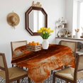 thumbnail image 3 of Burnt Orange Table Cloth Waterproof Tablecloths, Oil Painting Modern Abstract Art Vintage Tablecloth Dining Table Cover for Kitchen Party Tabletop Outdoor, Square Tablecloth 60x60 Inch, 3 of 9