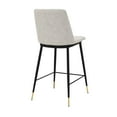 thumbnail image 4 of Messina 26" Modern Faux Leather and Metal Counter Height Bar Stool, 4 of 5