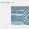 thumbnail image 3 of Noble Linens Modern Pattern Cotton Bath Mat, 34 in x 21 in, Rainbow Light Blue, 3 of 10