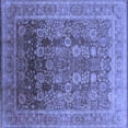 thumbnail image 1 of Ahgly Company Indoor Square Oriental Blue Traditional Area Rugs, 5' Square, 1 of 4