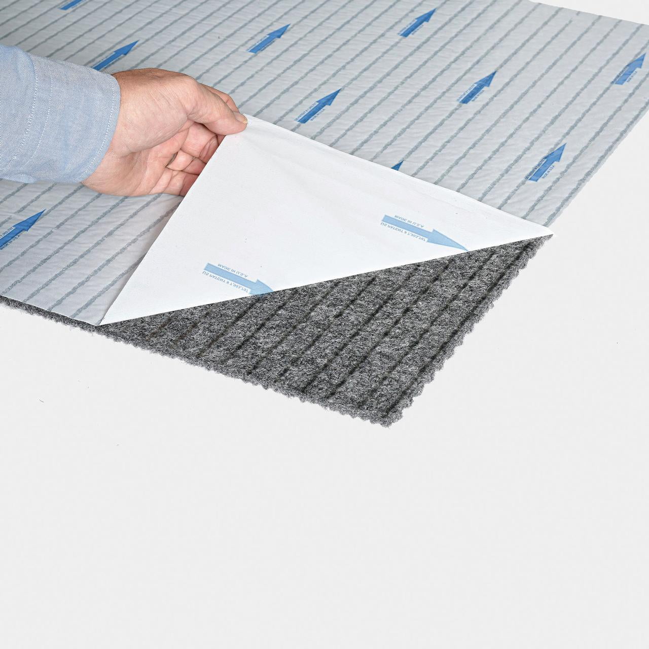 Starboard Sky Gray Carpet Tiles - 24" x 24" Indoor/Outdoor, Peel and Stick Carpet Tiles - 60 sq. ft. per box – Pack of 15 Tiles