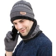 thumbnail image 1 of Piezas Gorro cálido de invierno, conjunto de guantes y bufanda, gorro grueso de punto, bufandas, gorro para hombres, 1 of 3